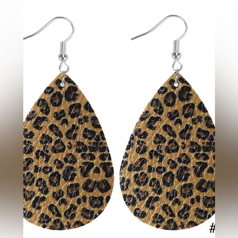 #63 | Small Animal Print Dangle Earrings